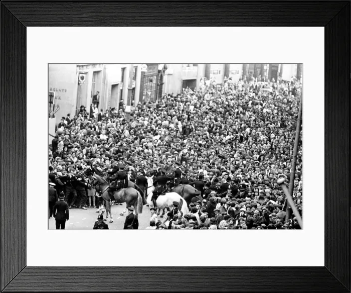 Framed Print : The Beatles in Liverpool for the Premier of a Hard Days Night Framed Print : The Beatles in Liverpool for the Premier of a Hard Days Night