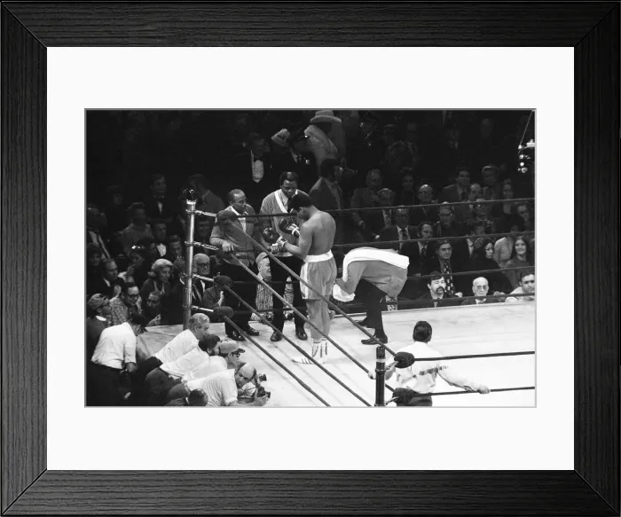 Framed Print : Boxing match between champion Joe Frazier and challenger Muhammad Ali held on March 8