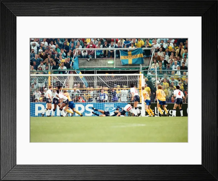 Framed Print : Sweden v England, European Championship Match, Group Stage, Group 1, Rundastadion, Solna