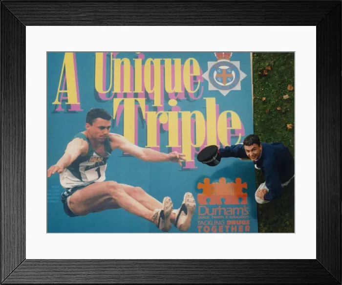 Framed Print : Athlete Jonathan Edwards Jonatha Edwards launches an anti-drugs campaign Framed Print : Athlete Jonathan Edwards Jonatha Edwards launches an anti-drugs campaign