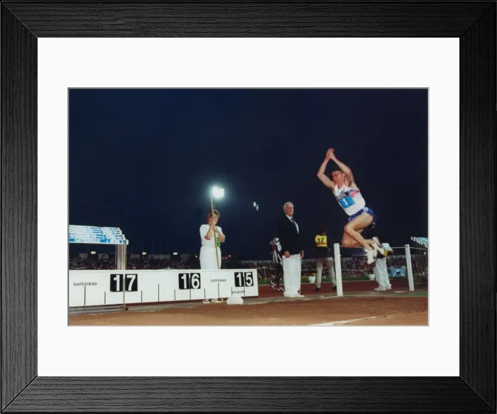 Framed Print : Athlete Jonathan Edwards Great Britain v International Select BUPA Challenge Framed Print : Athlete Jonathan Edwards Great Britain v International Select BUPA Challenge