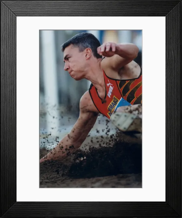 Framed Print : Athlete Jonathan Edwards Jonathan Edwards competes in the Triple Jump