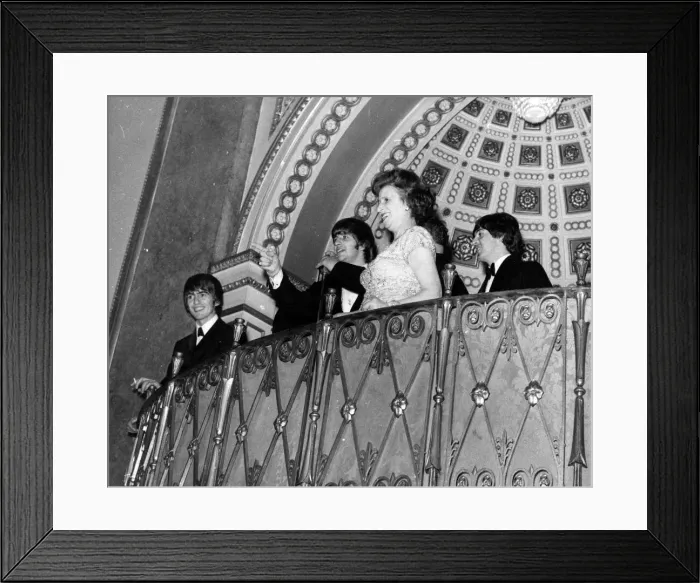 Framed Print : The Beatles in Liverpool, Friday 10th July 1964. Back home for evening premiere of Framed Print : The Beatles in Liverpool, Friday 10th July 1964. Back home for evening premiere of