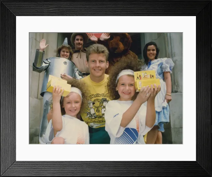 Framed Print : Athlete Steve Cram Steve Cram puts his support behind the Yellow Brick Road Framed Print : Athlete Steve Cram Steve Cram puts his support behind the Yellow Brick Road