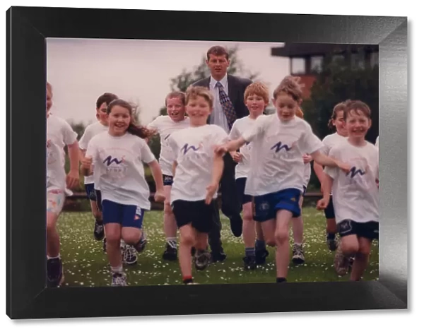 Athlete Steve Cram Steve Cram trains with pupils from Allendale County