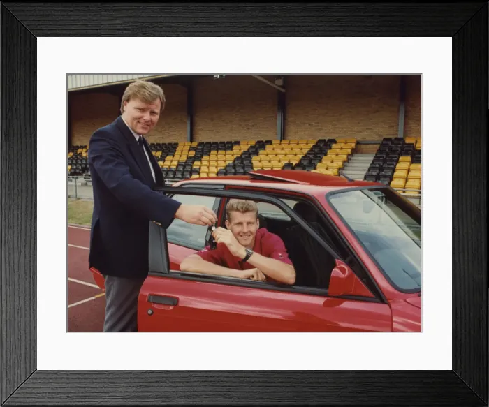 Framed Print : Athlete Steve Cram Steve Cram takes delivery of a new BMW from Mill Garages Framed Print : Athlete Steve Cram Steve Cram takes delivery of a new BMW from Mill Garages