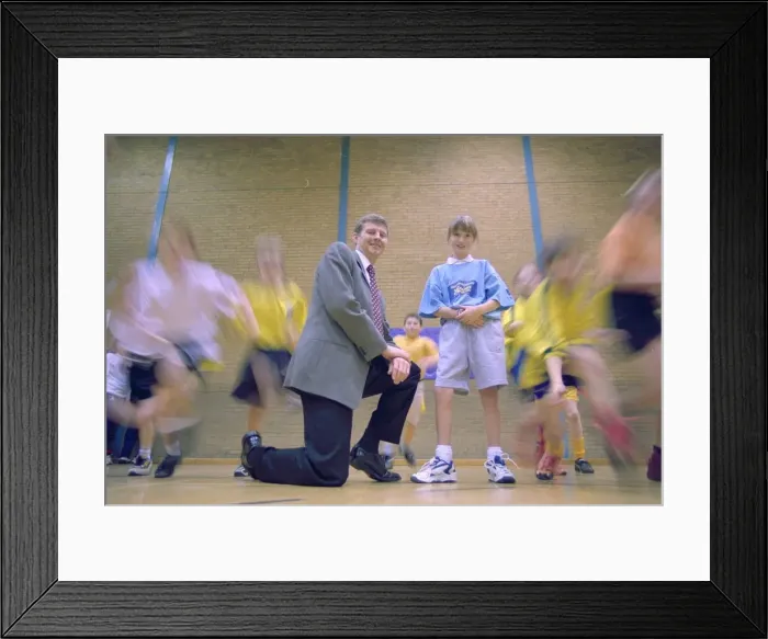 Framed Print : STEVE CRAM LAUNCHES THE MILLENNIUM YOUTH GAMES AT ASHINGTON LEISURE CENTRE WITH ROSANNE Framed Print : STEVE CRAM LAUNCHES THE MILLENNIUM YOUTH GAMES AT ASHINGTON LEISURE CENTRE WITH ROSANNE