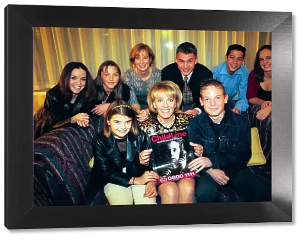 Esther Rantzen, with Byker Grove cast and Jonathan Edwards with wife Alison