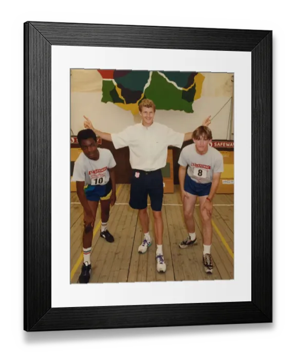 Framed Print : Athlete Steve Cram Steve Cram at the National Garden Festival in Gateshead