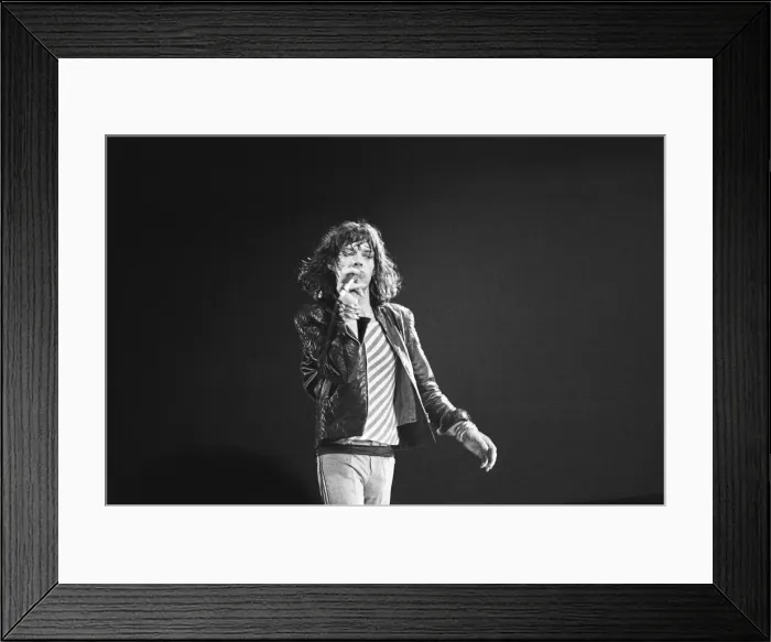 Framed Print : Mick Jagger lead singer of the Rolling Stones seen here on stage in Leicester Framed Print : Mick Jagger lead singer of the Rolling Stones seen here on stage in Leicester