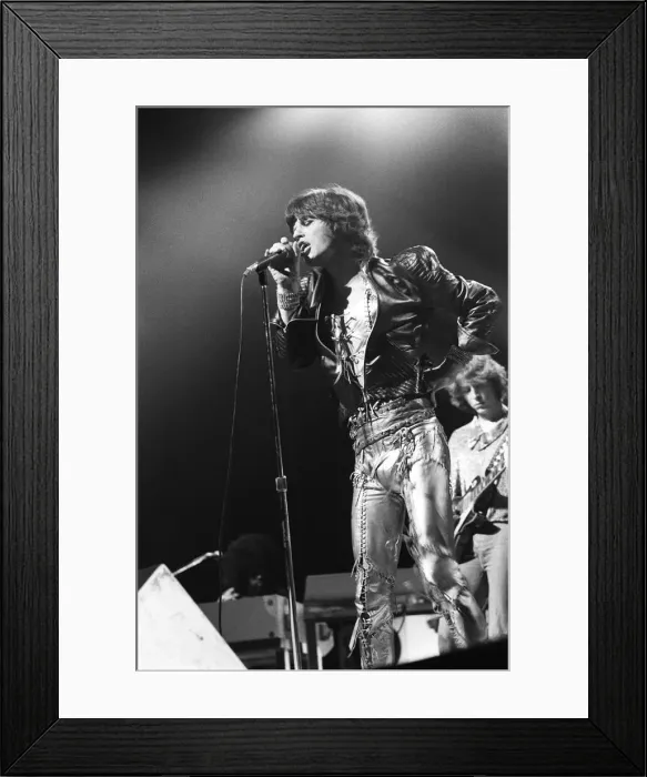 Framed Print : Rolling Stones on stage in concert at Earls Court. 23rd May 1976