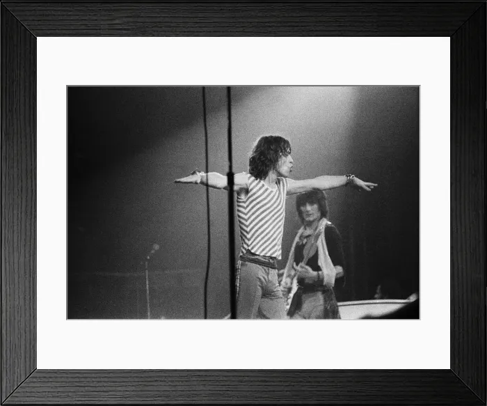 Framed Print : Mick Jagger and the Rolling Stones seen here on stage at Leicester Framed Print : Mick Jagger and the Rolling Stones seen here on stage at Leicester