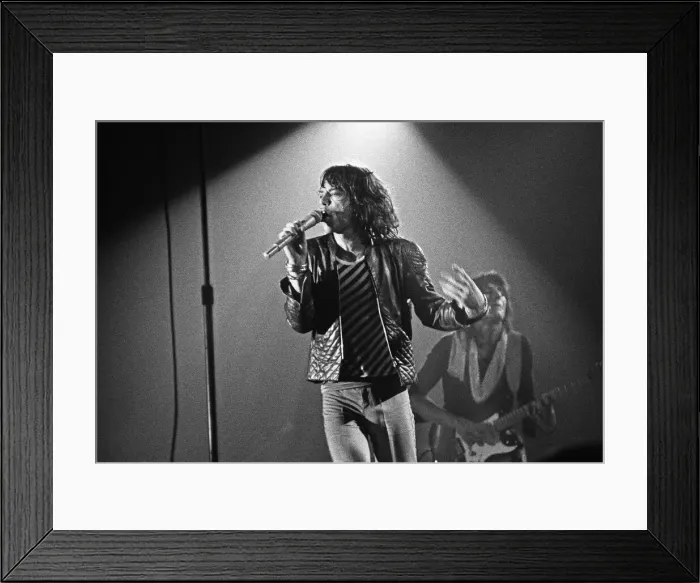 Framed Print : Mick Jagger and the Rolling Stones seen here on stage at Leicester. 14th May 1976 Framed Print : Mick Jagger and the Rolling Stones seen here on stage at Leicester. 14th May 1976