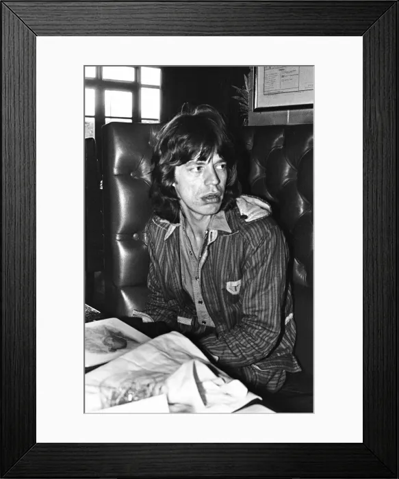 Framed Print : Rolling Stone Mick Jagger who attended court in Aylesbury courthouse in support of fellow