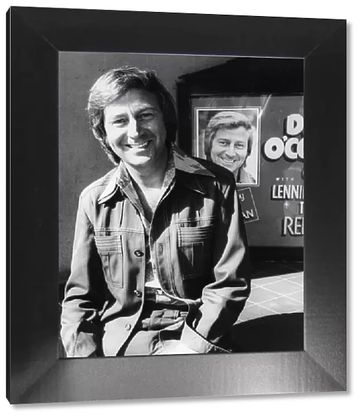 Des O Connor poses outside the Coventry Theatre where he is appearing in the '