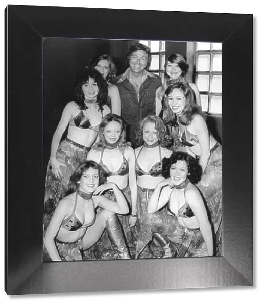 Des O Connor and dancers at Coventry Theatre where they are appearing in the '