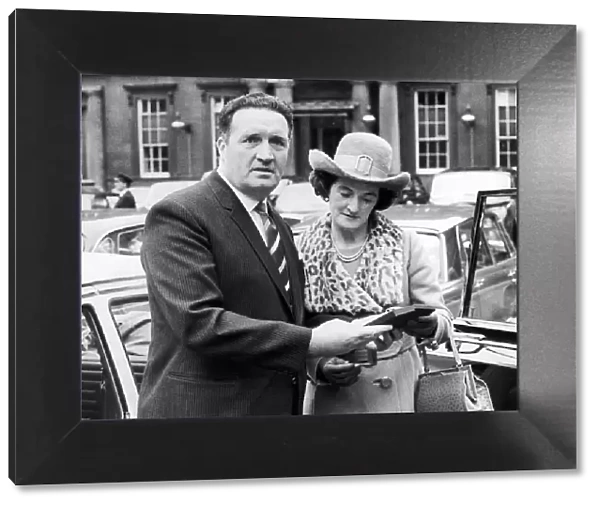 Jock Stein with wife Jean shortly after receiving his CBE at Buckingham Palace