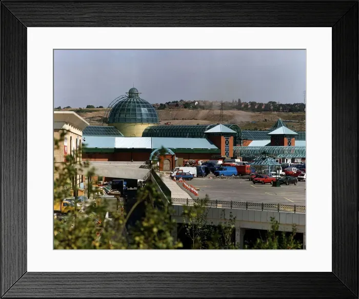 Framed Print : Meadowhall Dome Leisure Shopping Centre in Sheffield Yorkshire which has eight main