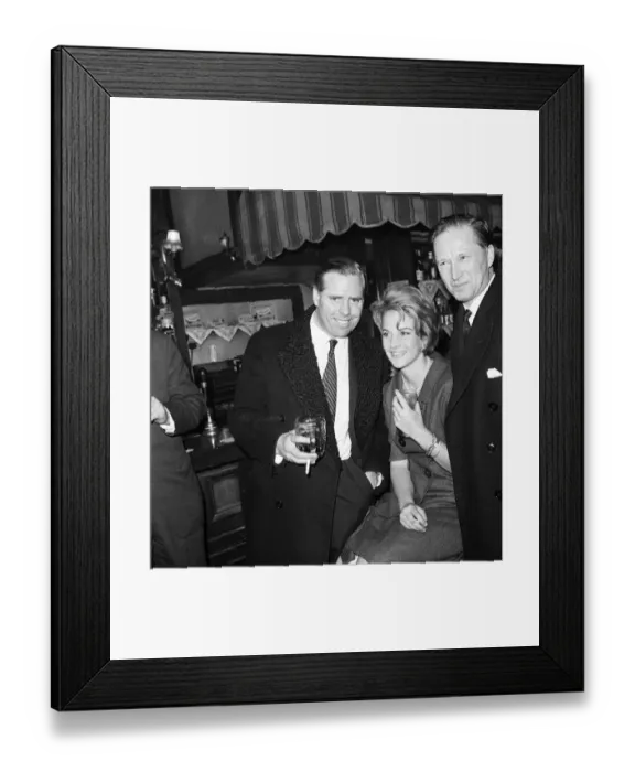Framed Print : Kevin McClory, film producer, accompanied by wife and heiress Bobo Sigrist, High Court Framed Print : Kevin McClory, film producer, accompanied by wife and heiress Bobo Sigrist, High Court