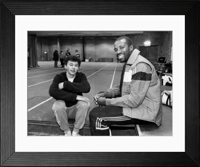 Framed Print : Athlete Jonathan Edwards Gateshead Harrier Jonathan Edwards with Olympic Framed Print : Athlete Jonathan Edwards Gateshead Harrier Jonathan Edwards with Olympic