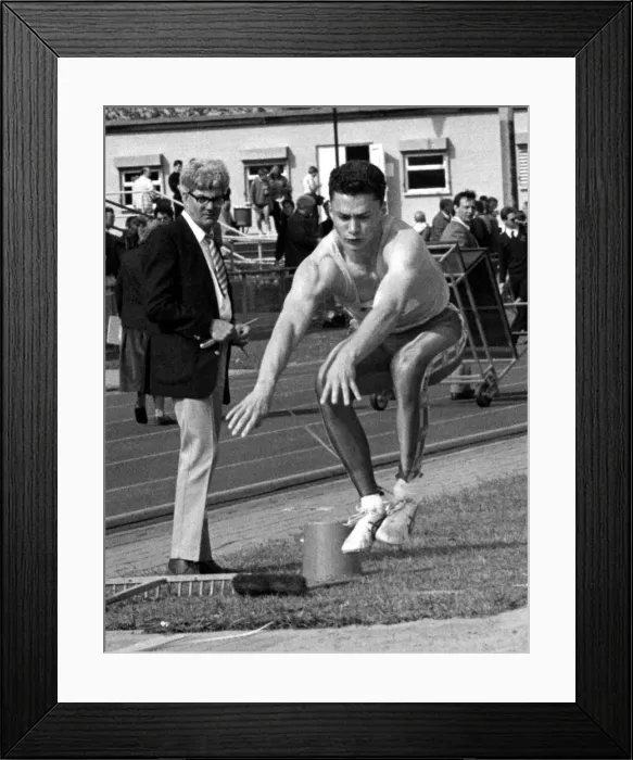 Framed Print : Athlete Jonathan Edwards Jonathan Edwards competes in the North East Framed Print : Athlete Jonathan Edwards Jonathan Edwards competes in the North East