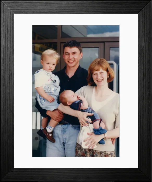 Framed Print : Athlete Jonathan Edwards Jonathan Edwards pictured with his Wife Alison