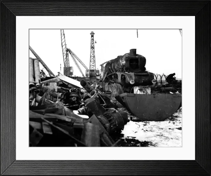 Framed Print : Some old engines waiting to be broken up at a breakers yard at North Blyth on 5th January Framed Print : Some old engines waiting to be broken up at a breakers yard at North Blyth on 5th January