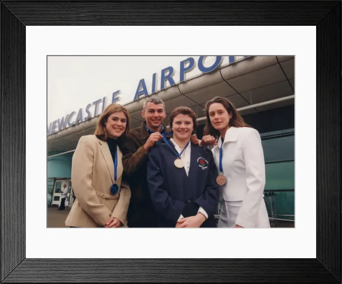 Framed Print : Athlete Jonathan Edwards Jonathan Edwards gave a helping hand to the North-East Framed Print : Athlete Jonathan Edwards Jonathan Edwards gave a helping hand to the North-East