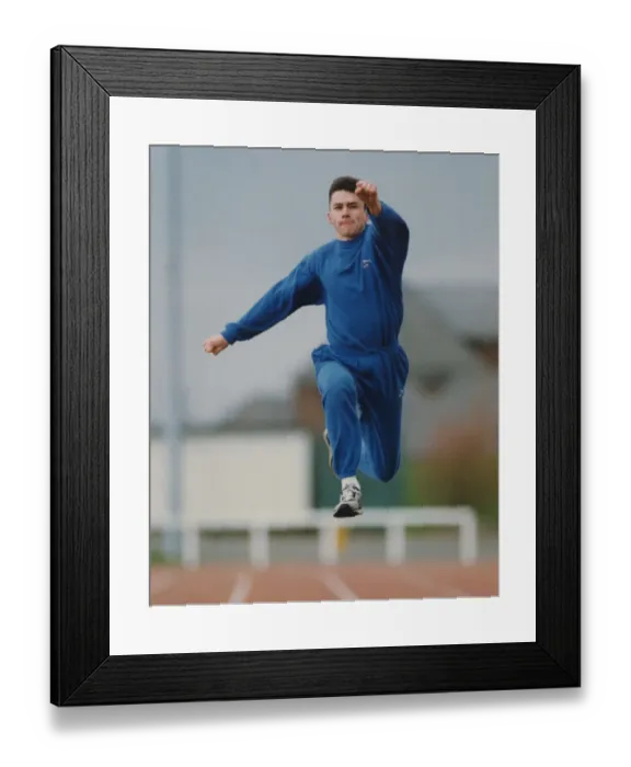 Framed Print : Athlete Jonathan Edwards Jonathan Edwards during a training session 1