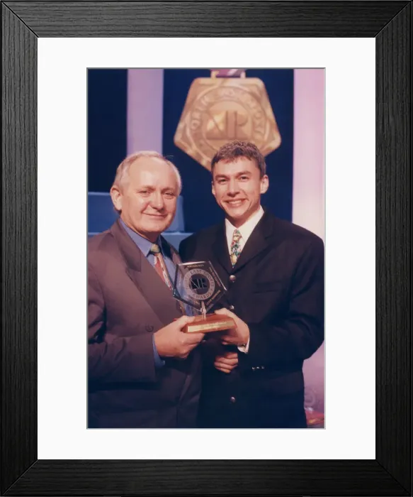 Framed Print : Athlete Jonathan Edwards Jonathan Edwards receives the Sports Personality of Framed Print : Athlete Jonathan Edwards Jonathan Edwards receives the Sports Personality of