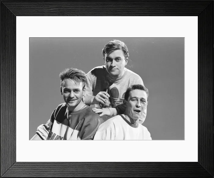 Framed Print : Harry Enfield with Paul Whitehouse and Charles Higson. 17th April 1988