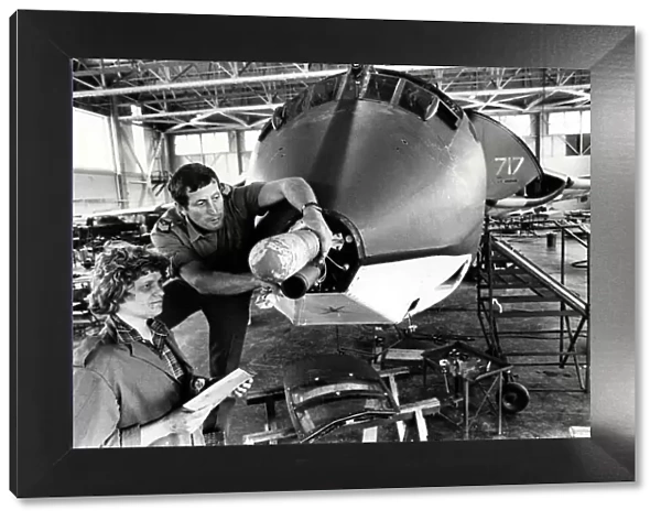 Aviation - RAF St Athan - Members of No 2 Engineering Squadron at work on a RAF Victor K2