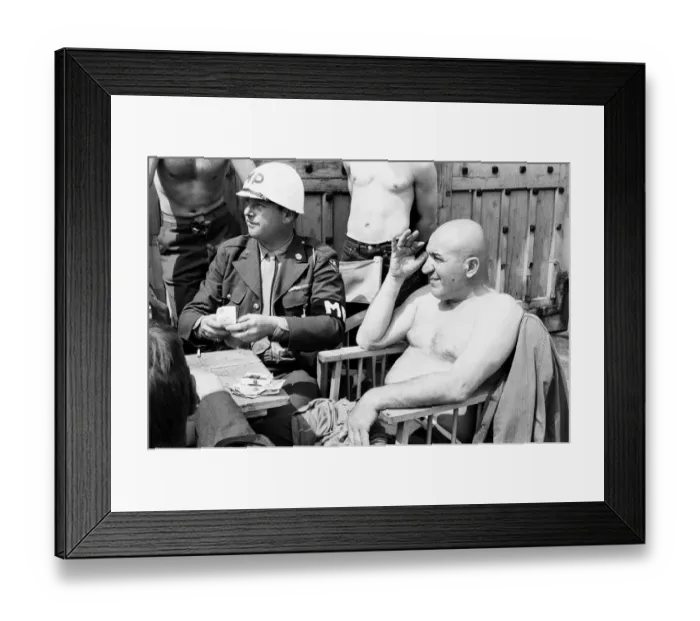 Framed Print : Filming of The Dirty Dozen'on location at the 13th Century Ashridge College