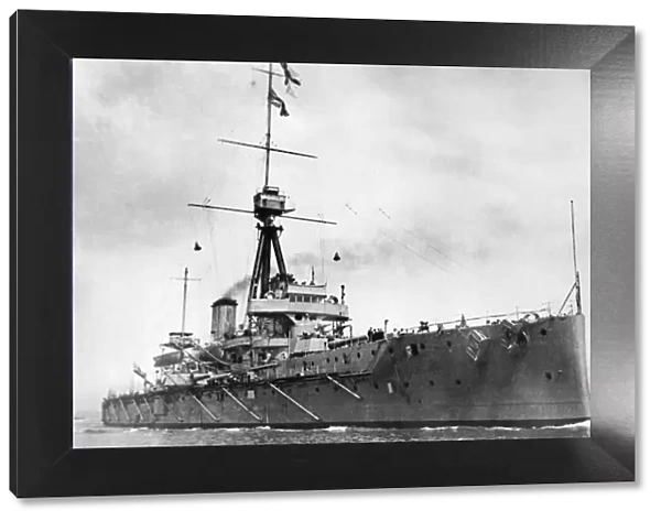 HMS Dreadnought, an 18, 110-ton battleship built at Portsmouth Dockyard