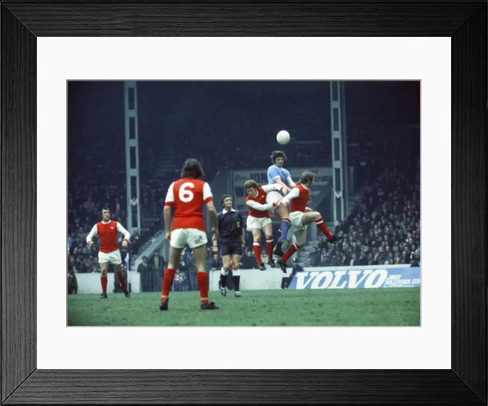 Framed Print : English League Division One match at Maine Road. Manchester City 1 v Arsenal 2 Framed Print : English League Division One match at Maine Road. Manchester City 1 v Arsenal 2