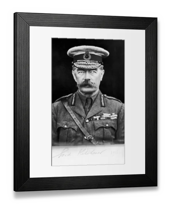 Framed Print : Lord Kitchener was Secretary of State for War when World War One was declared on August