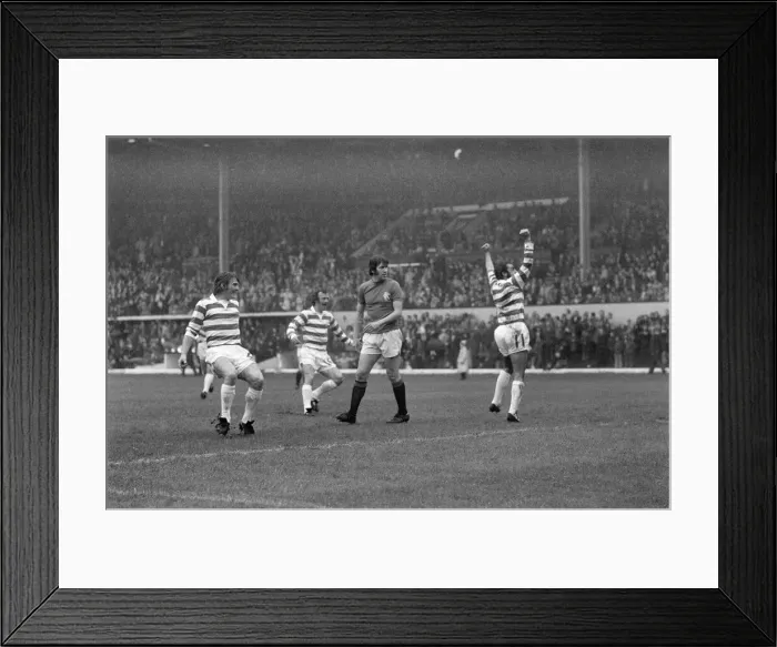 Framed Print : The 1975 Glasgow Cup Final contested between Rangers and Celtic at Hampden Park Framed Print : The 1975 Glasgow Cup Final contested between Rangers and Celtic at Hampden Park