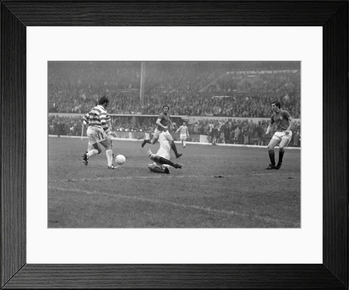 Framed Print : The 1975 Glasgow Cup Final contested between Rangers and Celtic at Hampden Park Framed Print : The 1975 Glasgow Cup Final contested between Rangers and Celtic at Hampden Park