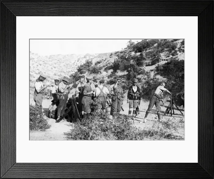 Framed Print : Australian troops practising grenade throwing. Captioned in the Daily Mirror 21st Framed Print : Australian troops practising grenade throwing. Captioned in the Daily Mirror 21st
