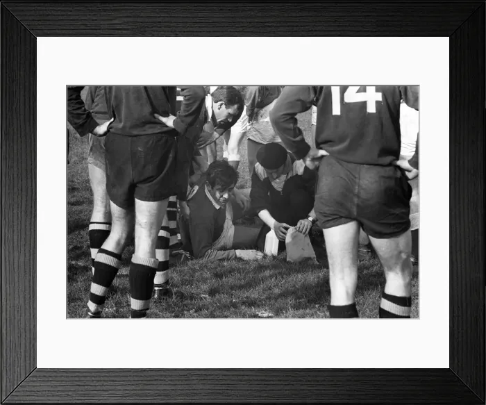 Framed Print : London Wasps v Llanelli, Rugby Union Match at Repton Avenue, Sudbury, London, March 1966