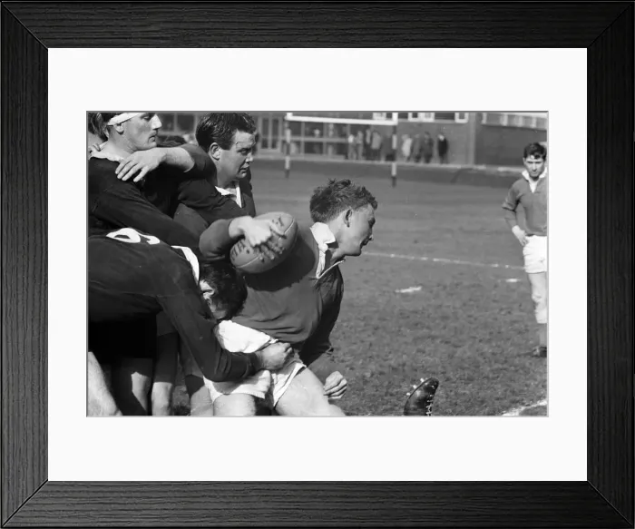 Framed Print : London Wasps v Llanelli, Rugby Union Match at Repton Avenue, Sudbury, London, March 1966 Framed Print : London Wasps v Llanelli, Rugby Union Match at Repton Avenue, Sudbury, London, March 1966