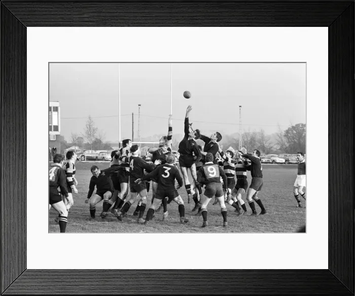 Framed Print : London Wasps v Cardiff, Rugby Union Match at Sudbury, 18th November 1967 Framed Print : London Wasps v Cardiff, Rugby Union Match at Sudbury, 18th November 1967