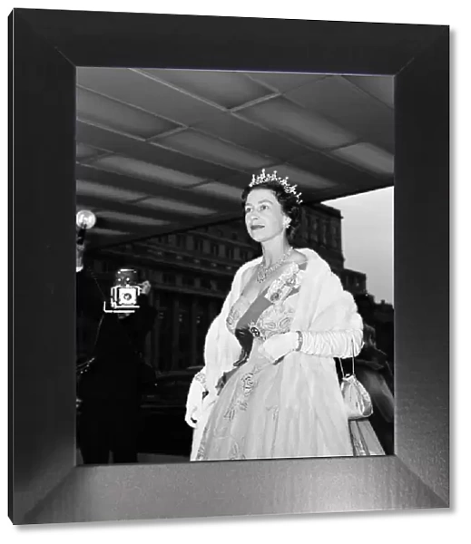 Queen Elizabeth II during her visit to Canada, pictured arriving for a Civic Ball in