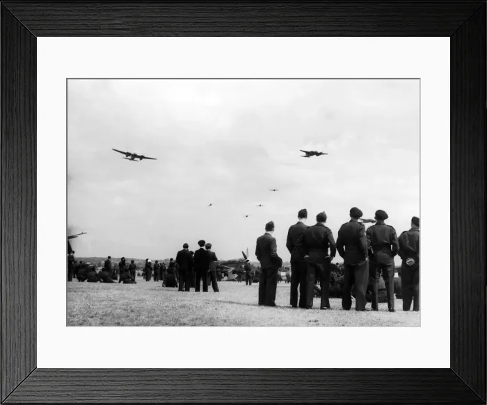 Framed Print : A demonstration by Mosquito fighters and Mustangs during an air display at a Royal Framed Print : A demonstration by Mosquito fighters and Mustangs during an air display at a Royal