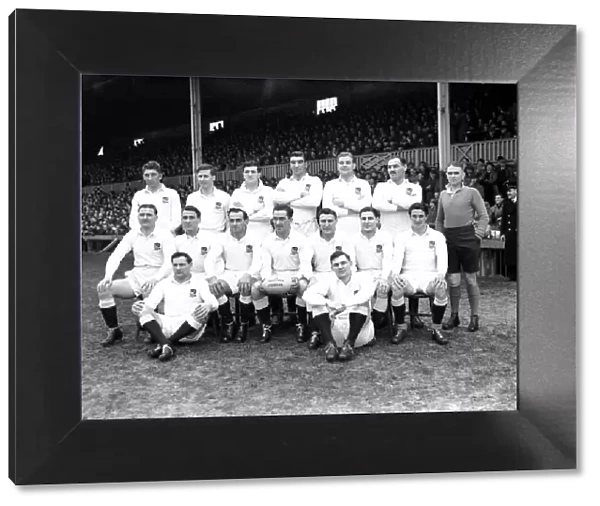 Wales v England England pose for a team photo before their Home Nations Championship