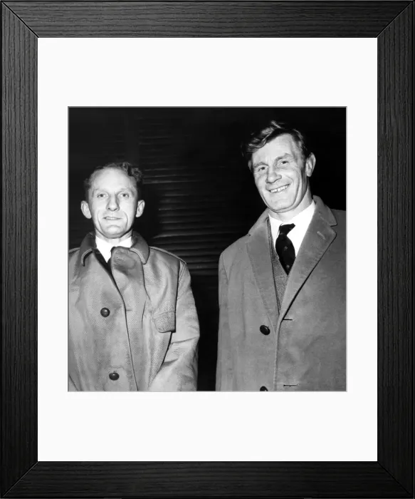 Framed Print : Sport - Rugby Dickie Guest, right, former England winger Framed Print : Sport - Rugby Dickie Guest, right, former England winger