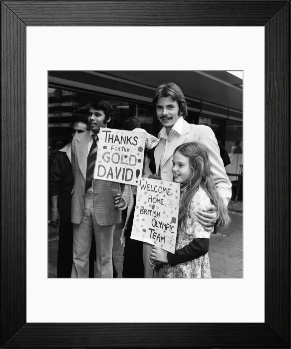 Framed Print : 1976 British Olympic Team Returns Home, London Heathrow Airport, 3rd August 1976
