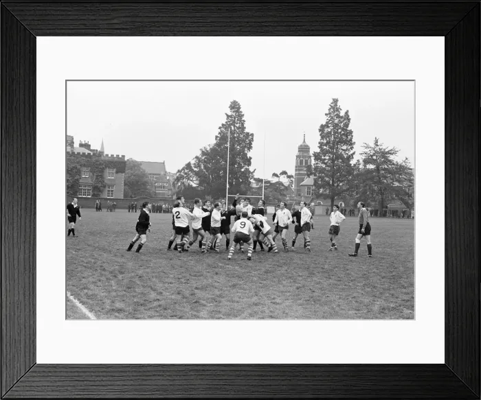 Framed Print : Warwick v London Wasps, Rugby Union match at Rugby School, Rugby, Warwickshire Framed Print : Warwick v London Wasps, Rugby Union match at Rugby School, Rugby, Warwickshire