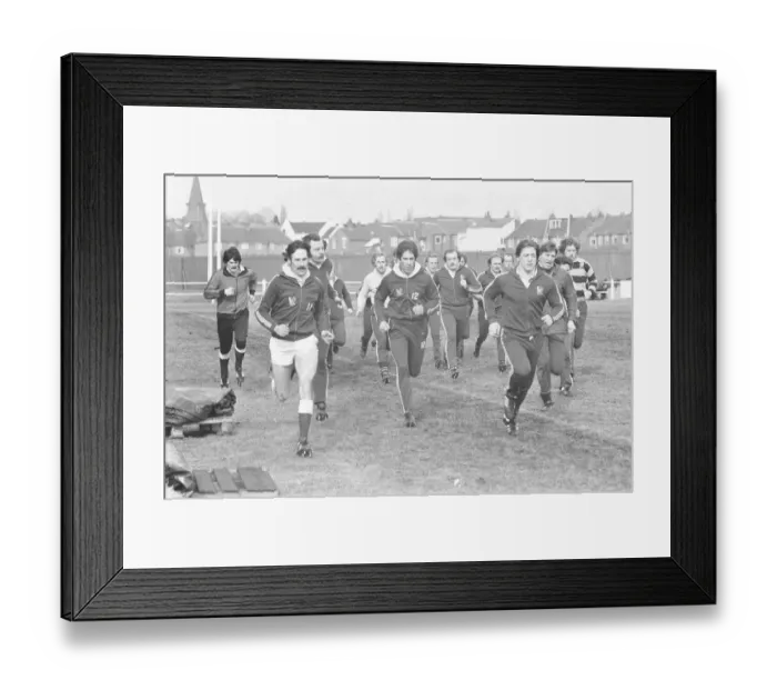 Framed Print : England Rugby Union team seen here in training in Coventry. 25 February 1979