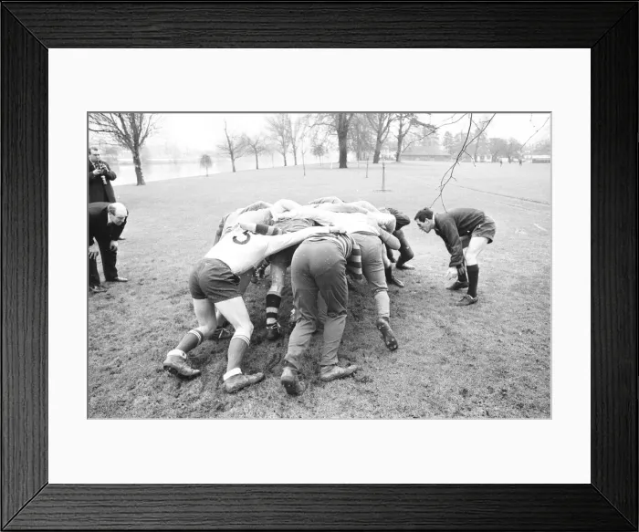 Framed Print : England Rugby Union team training 21st February 1969 Framed Print : England Rugby Union team training 21st February 1969